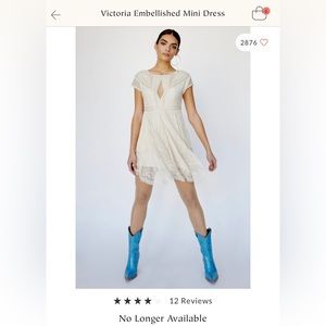 Free People Victoria Embellished Mini Dress